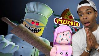 BREAKING PAPA PIZZERIA TRAP AND SCREAMING AT SCARY TOY ANIMATRONICS IN ROBLOX (Wanna Win Wednesday)