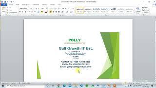 POLLY HOTEL MANAGEMENT SYSTEM - A Full Level ERP for Corporate and multi Start Hotels