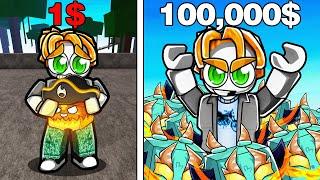 1$ vs 100,000$ Blox Fruits Accounts 2