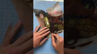 Collaging a magazine #collage #collageart #process