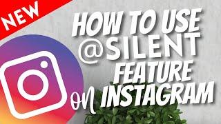 What does @silent mean on Instagram and how to use @silent feature on Instagram