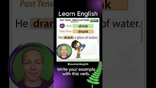 Past Tense of DRINK in English  English Pronunciation of DRANK | Learn English Irregular Verbs