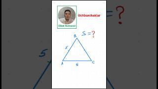 Uchburchak yuzini topishni o'rganamiz #Matematika #amath #Geometry