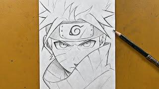 Easy Naruto art | How to draw Naruto uzumaki with just a pencil step-by-step