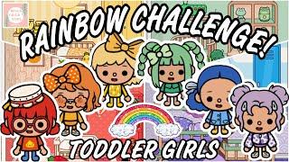 RAINBOW CHALLENGE!  TODDLER GIRLS  TOCA BOCA WORLD 