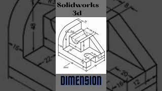 Soldworks part with Dimensions #cad #3d #drawing