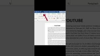 Ms Word Trick - Shrink to One Page | #Shorts