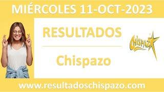 Resultado del sorteo Chispazo del miercoles 11 de octubre de 2023