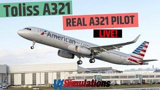 **Toliss A321** REAL Airbus 321 Pilot TEST! Pilot Edge I LIVE!