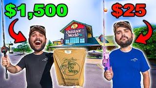 CHEAP vs EXPENSIVE Bass Pro Shops CHALLENGE!!! (New Pond Record)