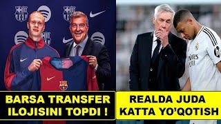 BARSA HOLANDNI TRANSFER QILISH YO'LINI TOPDI, REALDA KATTA YO'QOTISH, MAN CITYDAN 100 MILLIONLIK