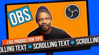 Create a SCROLLING TEXT In OBS Studio in 3 minutes