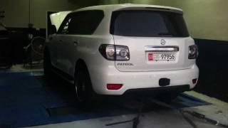 Nissan Patrol V8 GTX42 Turbo Dyno @ Project X Motorsports UAE 450hp @ 4 wheels 6psi boost!