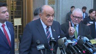 Combative Giuliani appears in NYC court after missing a deadline to surrender assets