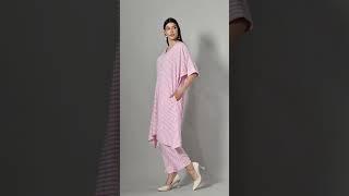 Playful Pink & White V-Neck Oversized Striped Top – Sweet, Bold & Breezy