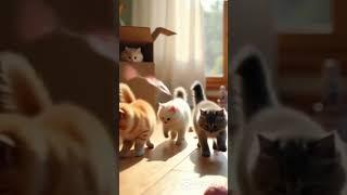 "Three Cute Cats Playing | Adorable Kittens Having Fun Indoors"