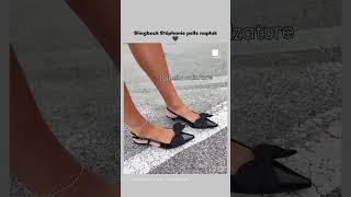 Slingback in naplak nero