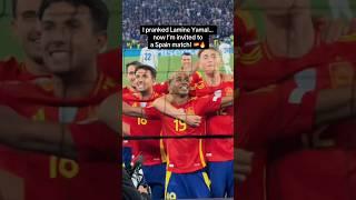 I pranked a Spain star… now I’m walking out with the team  #prank #lamineyamal #drake #shorts