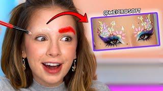 I won't miss my eyebrows lol | RECREATING INSTAGRAM MAKEUP #10