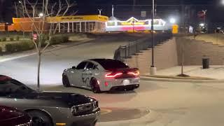 Insane Hellcat Redeye leaving gas station (sound up)