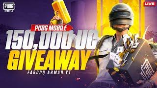 150,000 UC Giveaway | Rank Push for Conqueror | PUBG MOBILE Live 