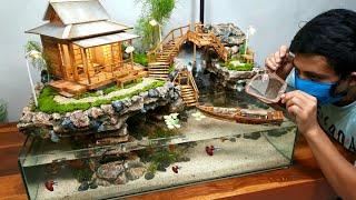 Step by Step How to Make an Amazing Waterfall Diorama for a Small Aquarium