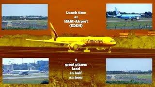 LUNCH TIME at HAMBURG AIRPORT /  5 GREAT LANDINGS IN JUST HALF AN HOUR