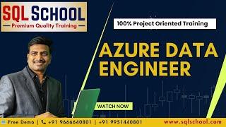 Azure Data Engineer Training from SQL School I #azure #dataengineer #sqlschool