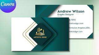 How to Create a Professional Visiting Card Design in Canva | Business Card