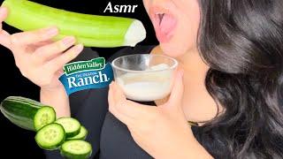 Asmr Giant Cucumber with Ranch No Talking