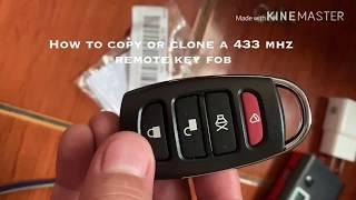 How to copy or clone a 433 mhz remote key fob