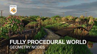 Fully procedural world | Blender | Geometry nodes