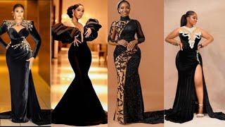 Black evening gowns for ladies; Elegant evening dresses for 2023