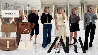 Huge ZARA ** TRY On HAUL ** DeMellier Bags In store Review