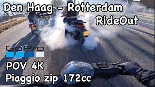 RideOut Den Haag - Rotterdam | Piaggio Zip 172cc | POV Ride | 4K | SundayFunday Vlog # 2