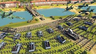 Largest German Army BRIDGE INVASION vs 5,000 BREST FORTRESS Defense! - Men of War: WW2 Mod