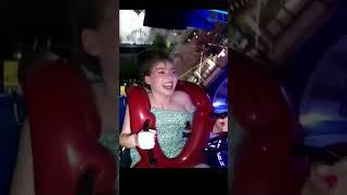 The Girl's Dress Is Out | Slingshot Ride  #slingshotride #slingshot #girl