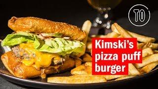 Kimski puts its burgers between two pizza puffs