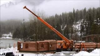 Timelapse: Log Home Assembly - MT (fast)