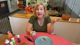 How to Paint Halloween Rocks with Ms Julie |  Happy Halloween pumpkins, ghosts