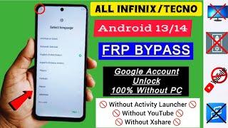 Infinix smart 8 frp bypass without activity launcher/open settings not working solution android 14