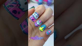 cute diy fake paper nails 🩵 #sanrio #shorts #papercraft