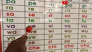 Vowels for Kids: a e i o u | mba mbe mbi mbo mbu | wa we wi wo wu