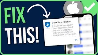 FIX FACEBOOK CANT SEND REQUEST (2024) | How to Fix Facebook Can't Send Request Right Now