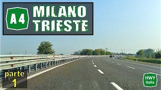 4K - Autostrada A4 | da Milano a Trieste in Real Time | parte 1