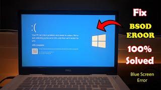 How to Fix Blue Screen Error on Windows 10/11  | BSOD Error | Fix Critical Process Died Win 10/11