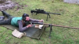 PTRD 41 14.5 x 114mm anti tank rifle firing