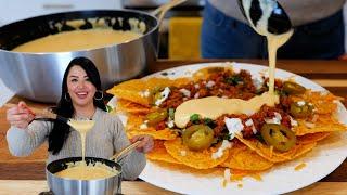 EASY Velvety Nacho Cheese (NOT a GRAINY Recipe)| Easy Cheese Dip Recipe