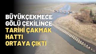 Büyükçekmece Gölü Çekilince Tarihi Çakmak Hattı Ortaya Çıktı