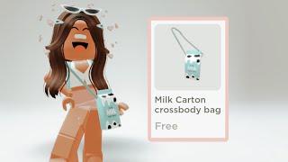 FREE MILK CARTON BAG IN ROBLOX 🫶